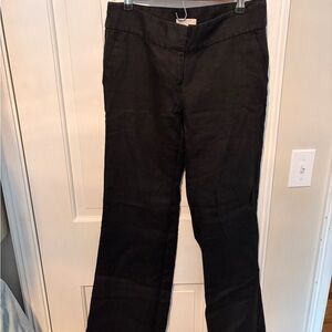 Loft Black Linen Dress Pants